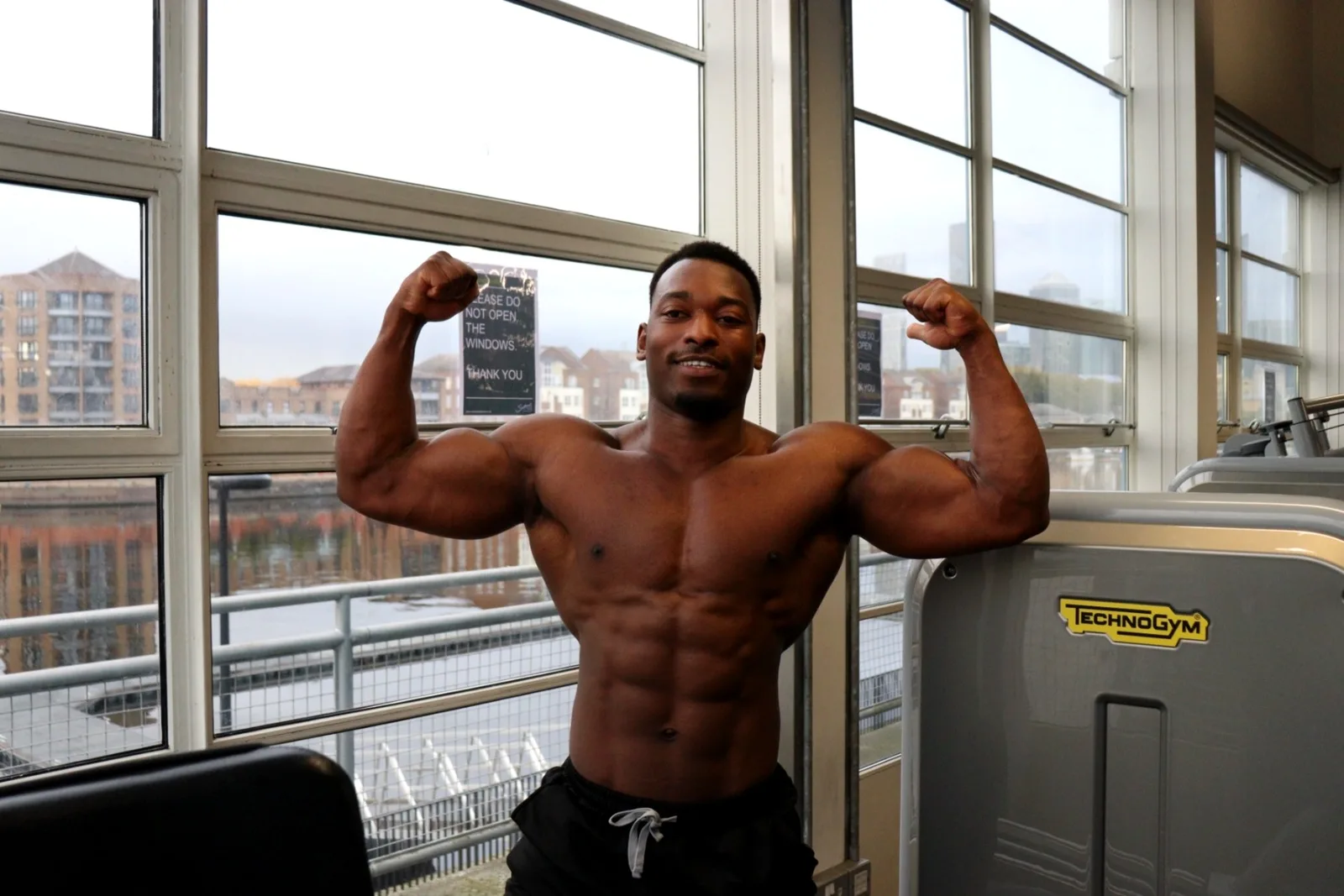 James, personal trainer in London, in the gym